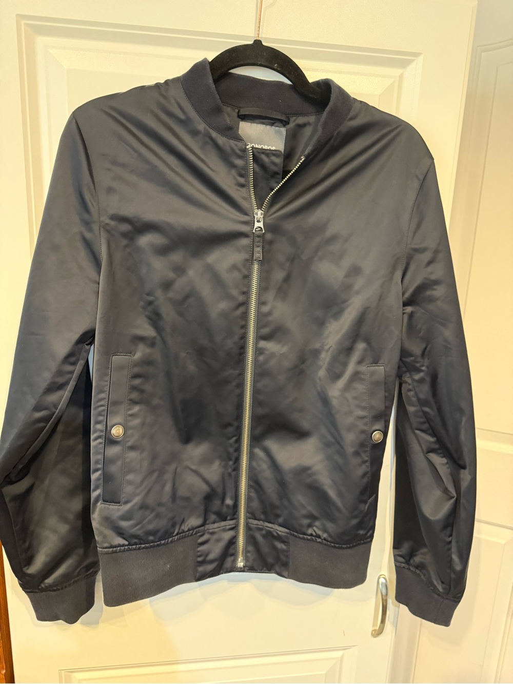 Bonobos Navy Bomber Jacket with Zip Front